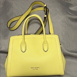 Kate Spade Yellow Satchel with Structured Design